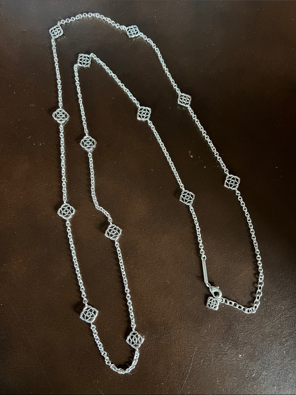 Kendra Scott Silver Filigree Station Necklace